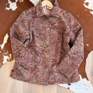 Laura Ashley Paisley Blazer in Red and Brown